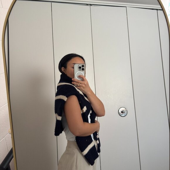 H&M Classic Navy & Cream Striped Knit Sweater - Picture 4 of 8